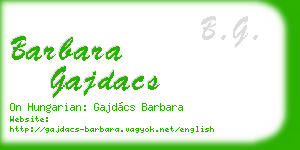 barbara gajdacs business card